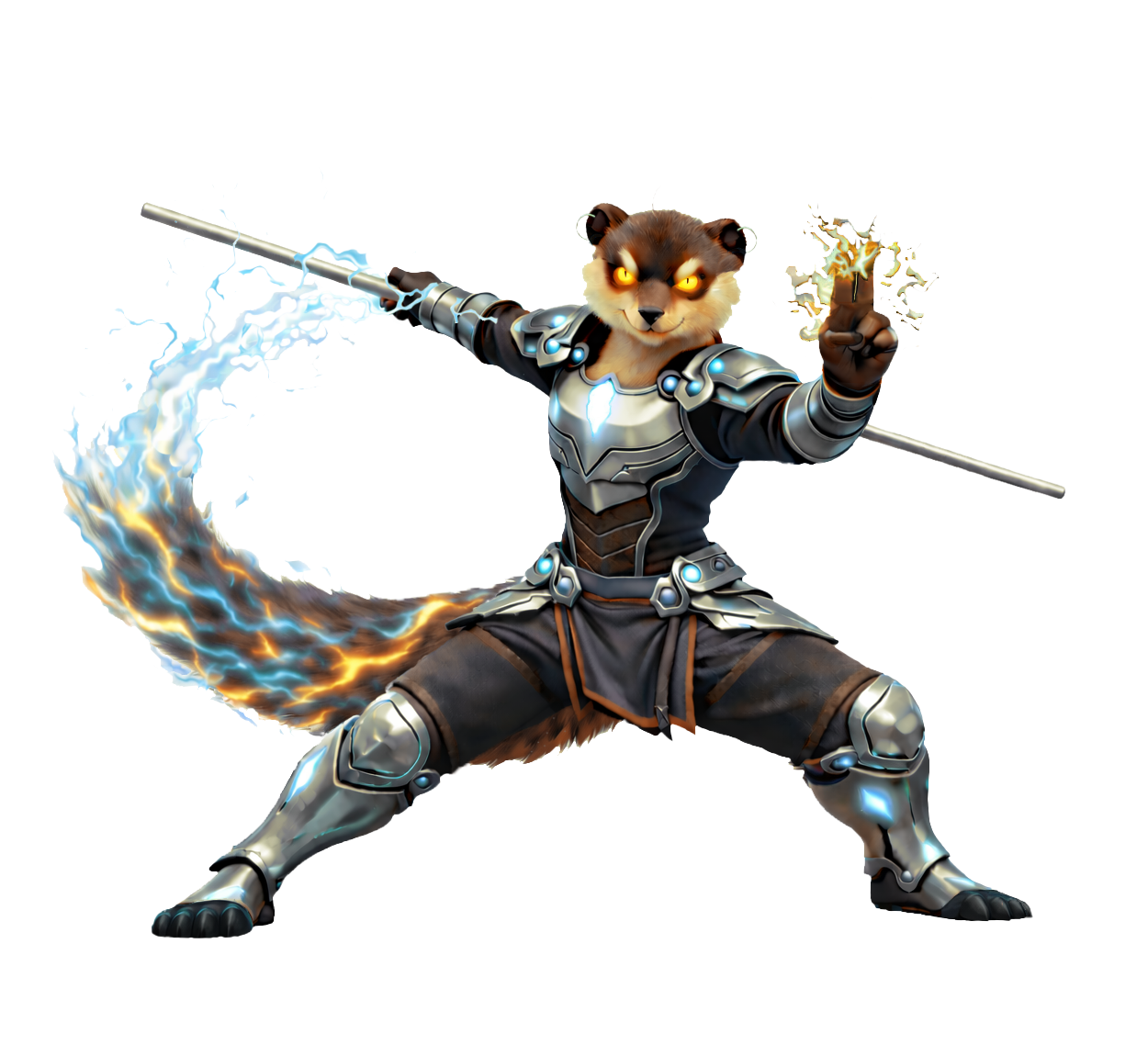 Heroic lioness spellbinder with a hovering spellbook