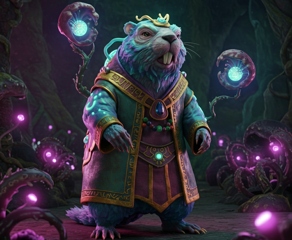 corrupted alien elder marmot with tentacles